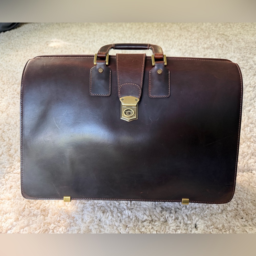 Wilson’s Pelle Studio Dark Brown Leather Briefcase
